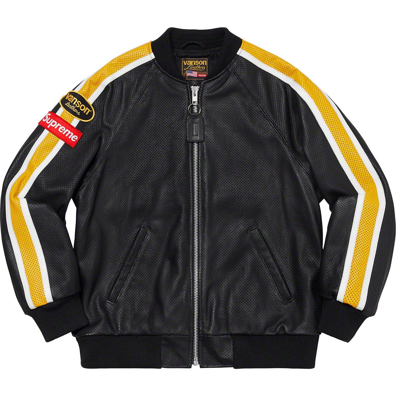 Supreme®/Vanson Leathers® Perforated Bomber Jacket view 3